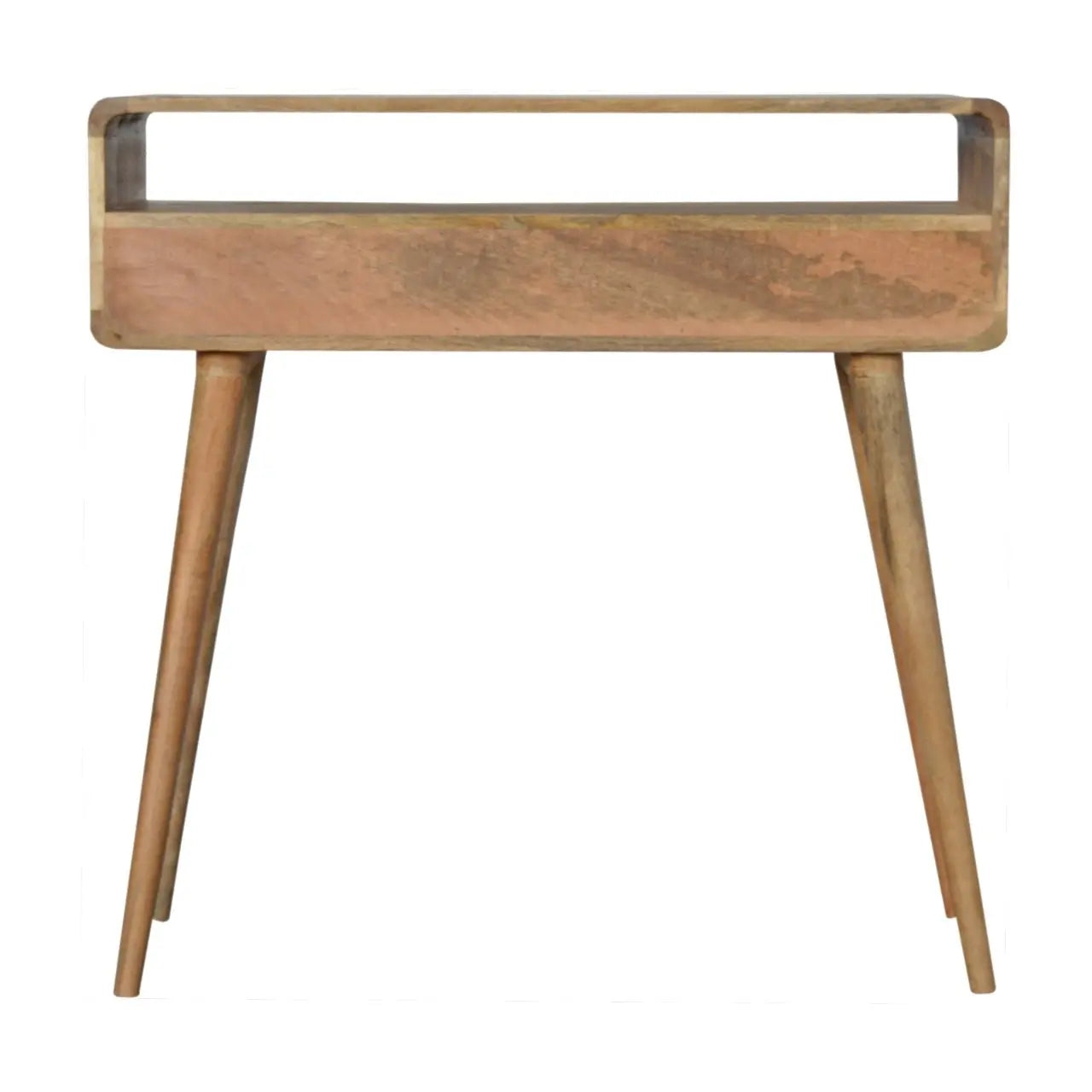 Curved Oak-ish Console Table - Living with Luxury