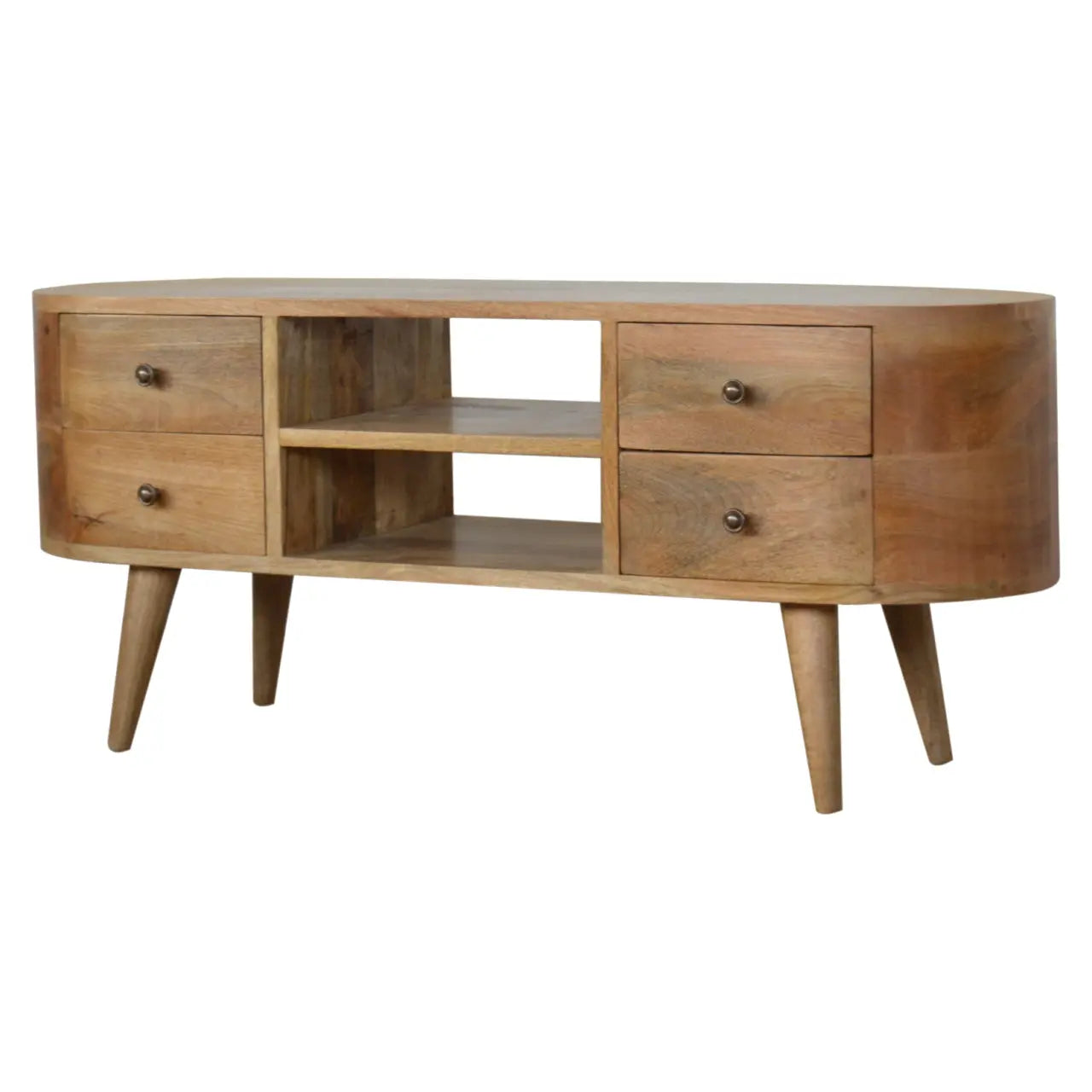 Rounded Entertainment Unit - Living with Luxury