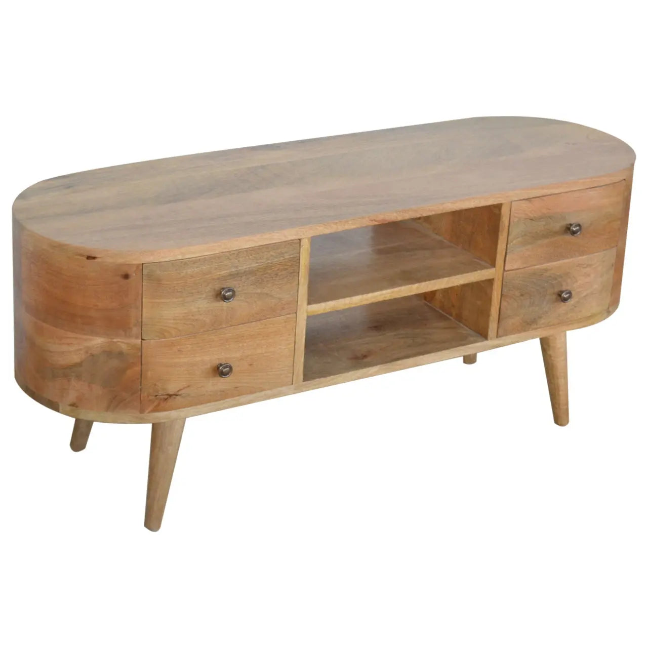 Rounded Entertainment Unit - Living with Luxury