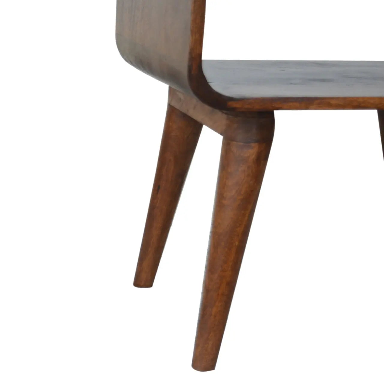 Curved Open Chestnut Bedside - Living with Luxury