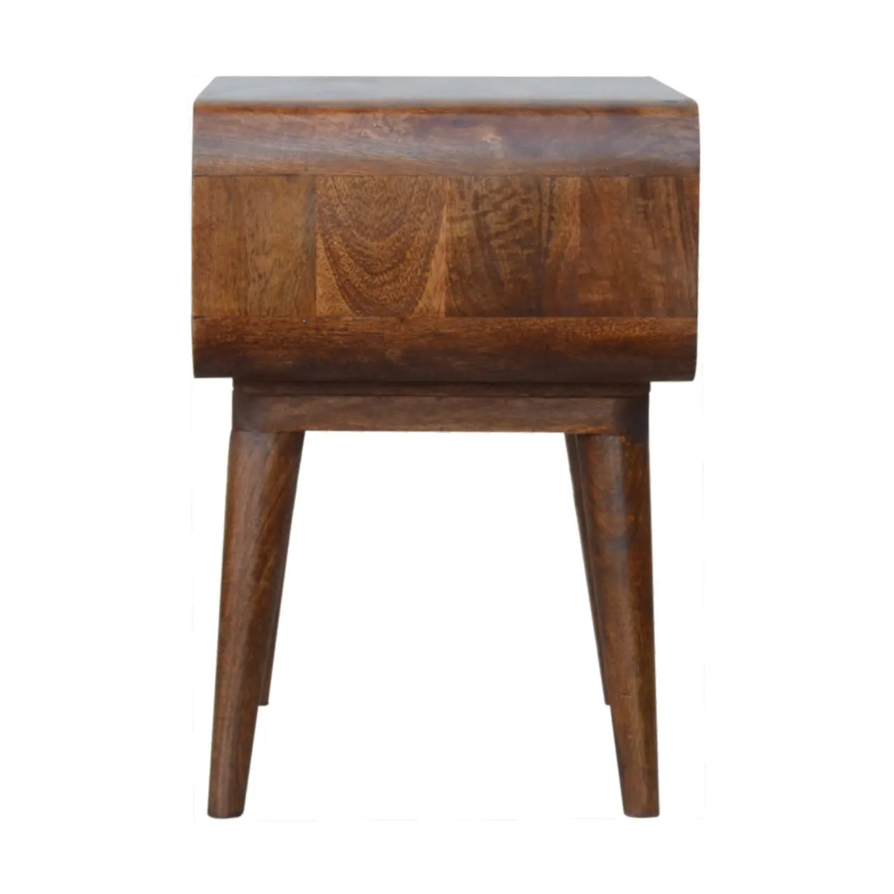 Curved Open Chestnut Bedside - Living with Luxury