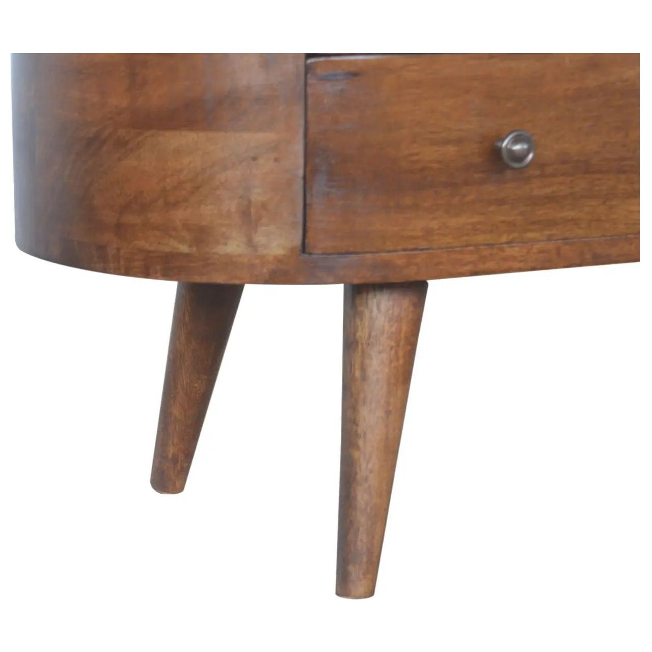 Chestnut Rounded Entertainment Unit - Living with Luxury