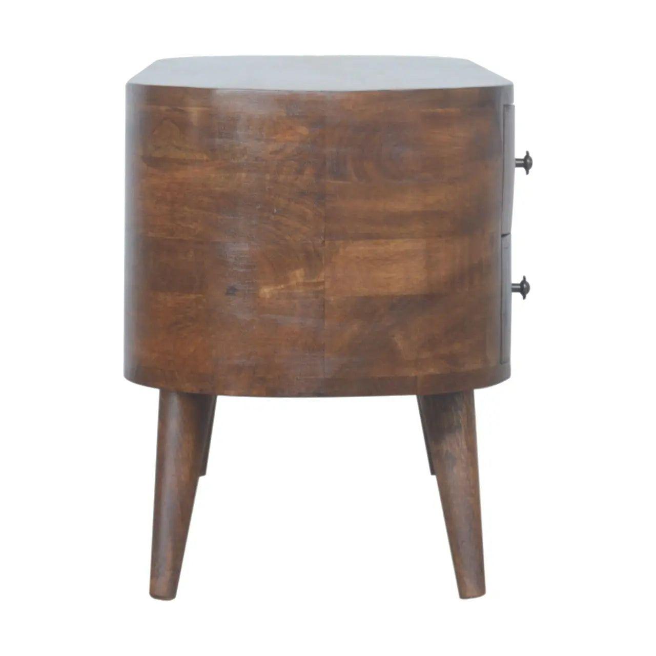 Chestnut Rounded Entertainment Unit - Living with Luxury