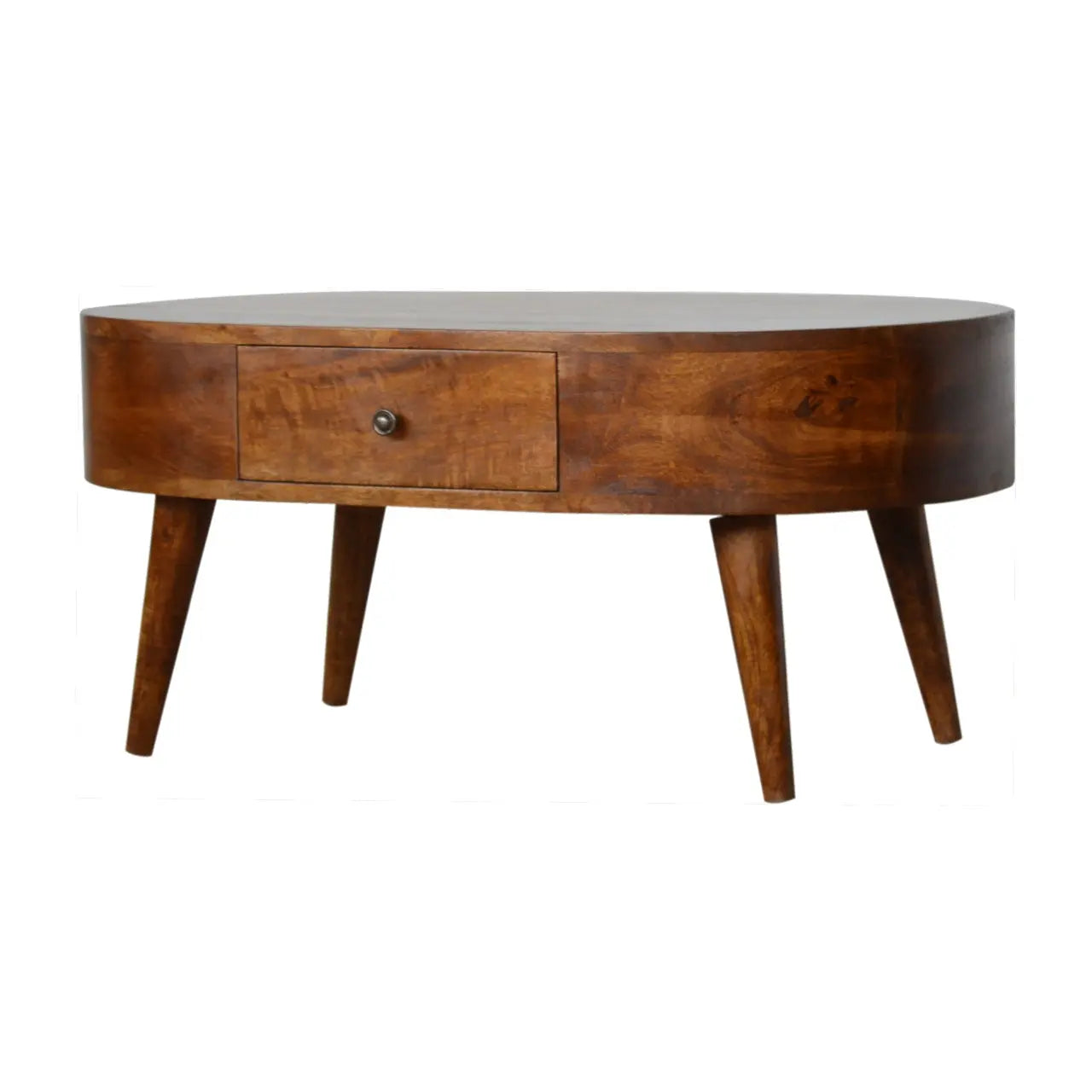 Chestnut Rounded Coffee Table - Living with Luxury