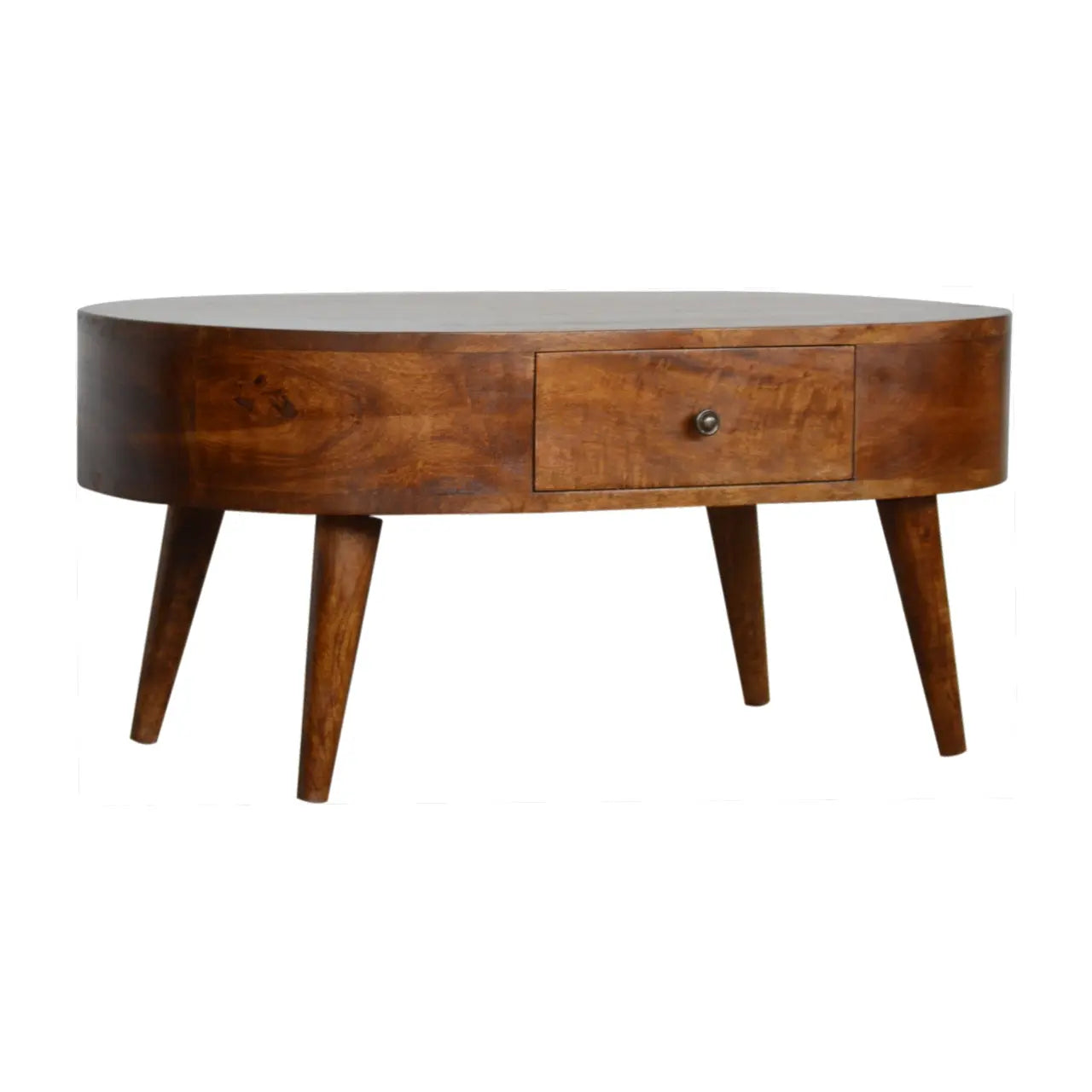 Chestnut Rounded Coffee Table - Living with Luxury