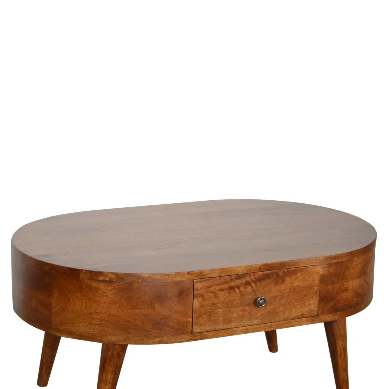 Chestnut Rounded Coffee Table - Living with Luxury