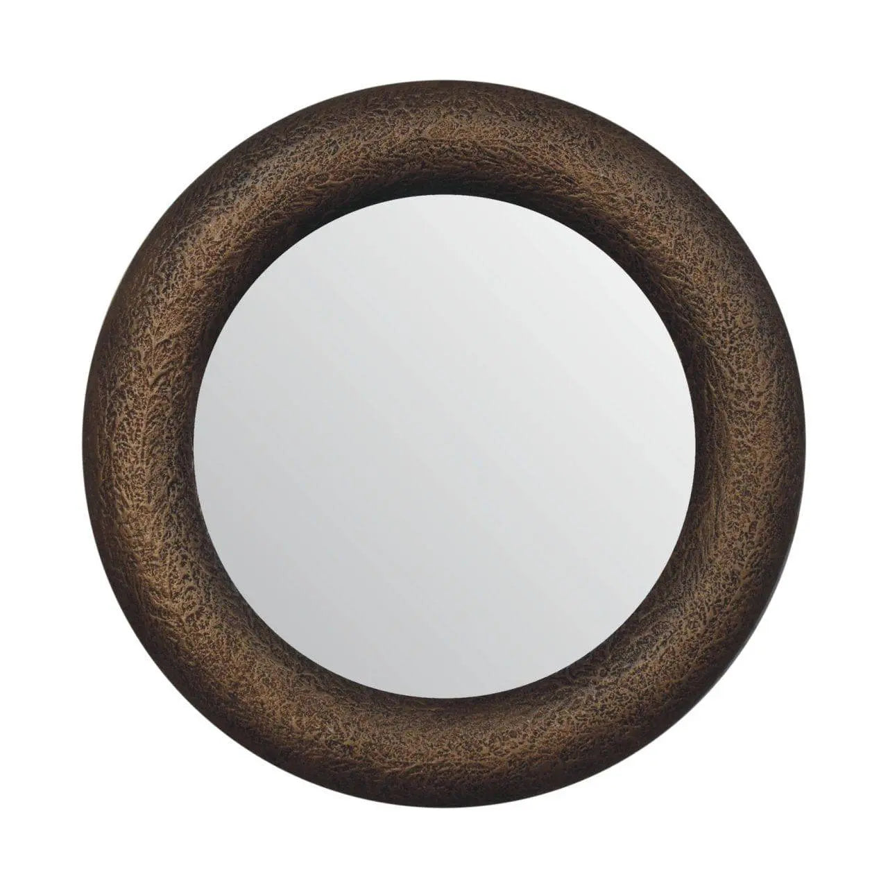 Round Metallic Hammered Mirror - Living with Luxury