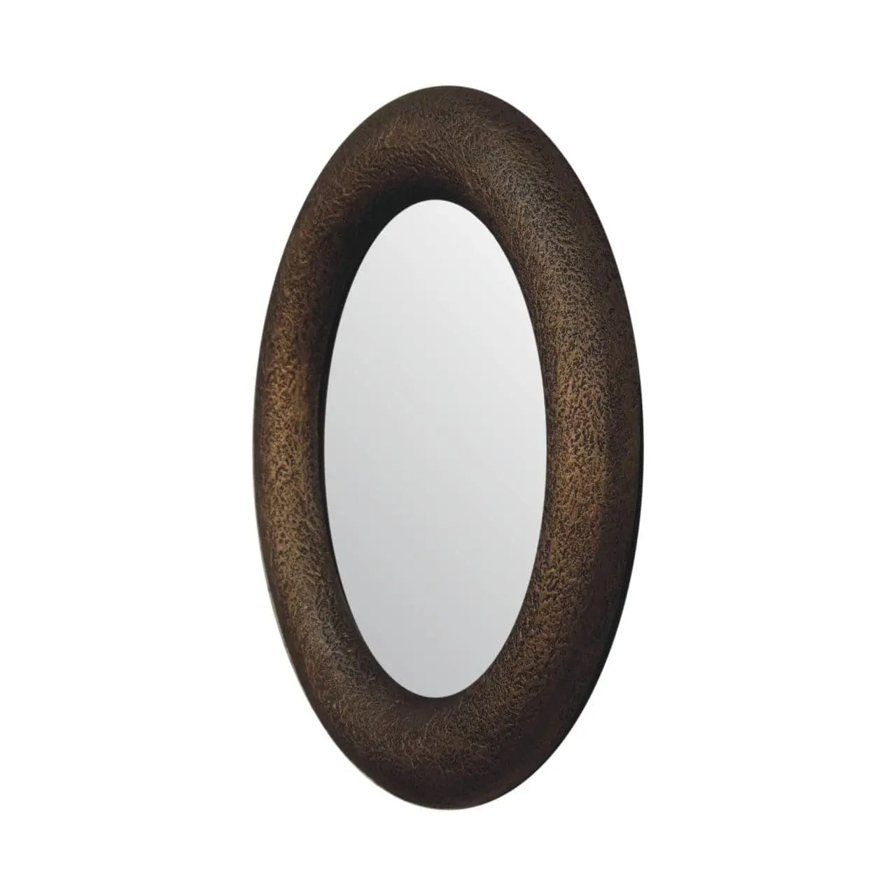 Round Metallic Hammered Mirror - Living with Luxury