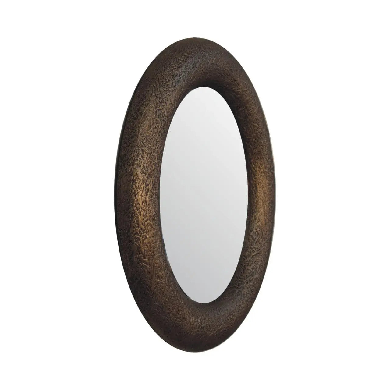Round Metallic Hammered Mirror - Living with Luxury