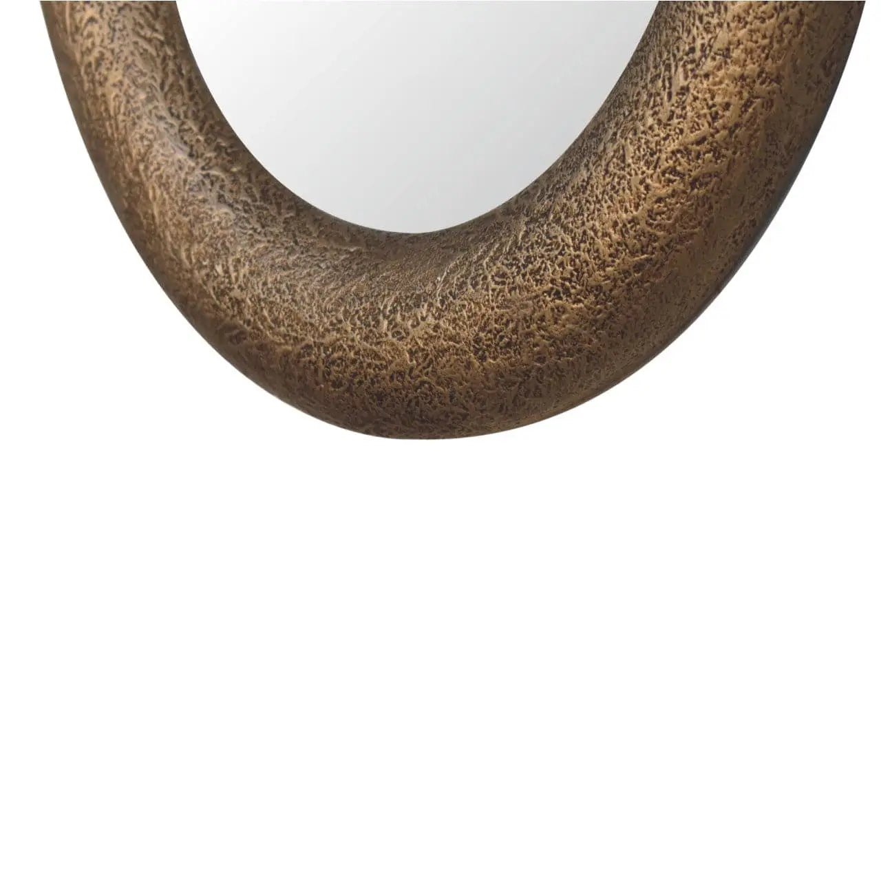 Round Metallic Hammered Mirror - Living with Luxury