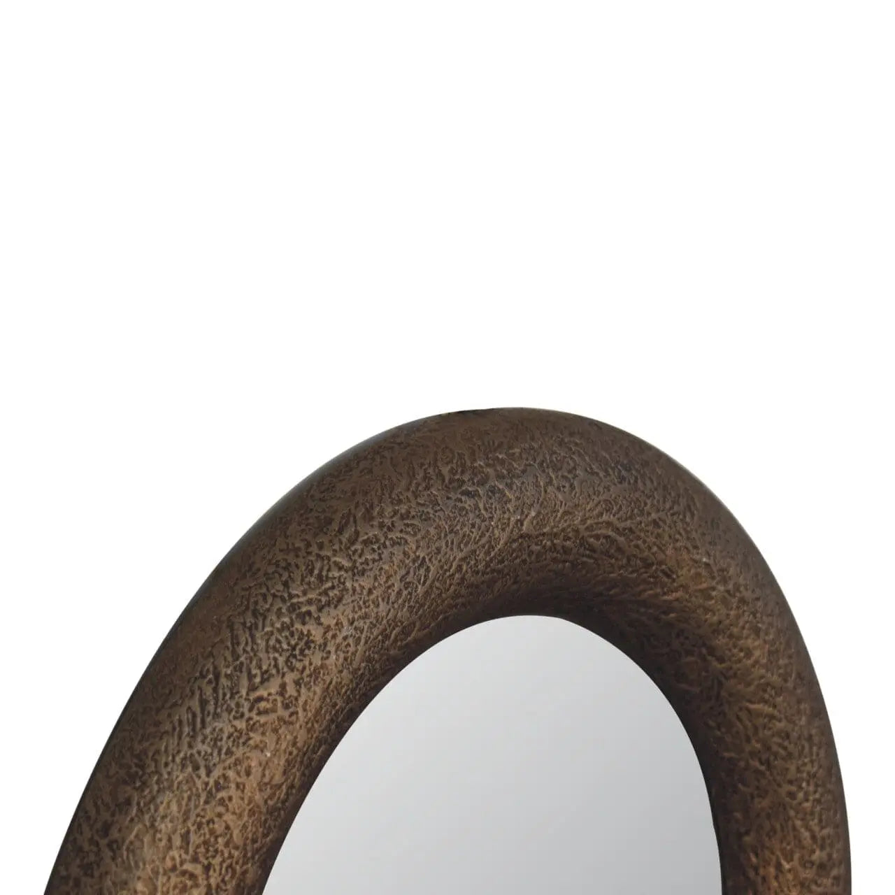 Round Metallic Hammered Mirror - Living with Luxury