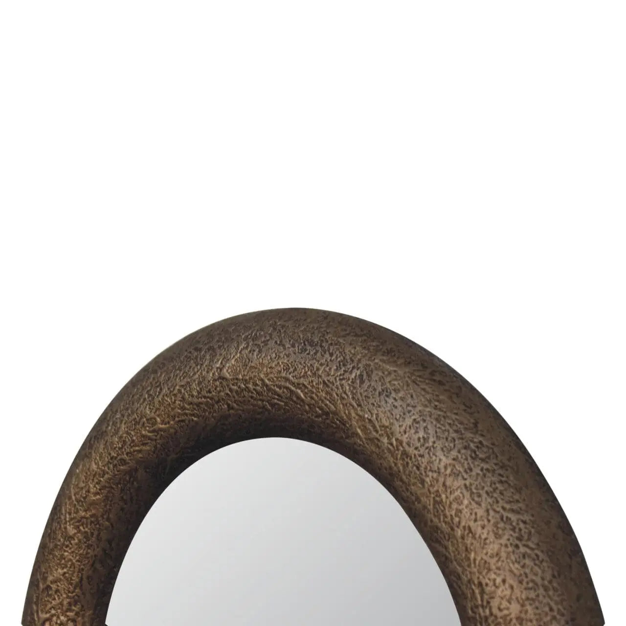 Round Metallic Hammered Mirror - Living with Luxury