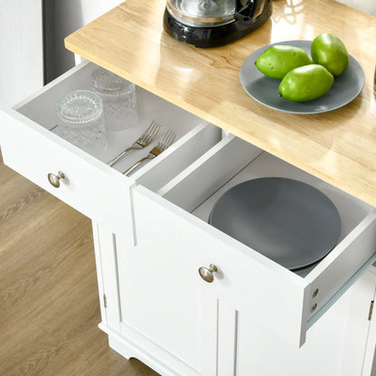 Kitchen Floor Cabinet Side Storage Cupboard Multi-use Sideboard Table - Living with Luxury