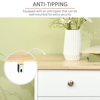 Modern Sideboard with Rubberwood Top, Buffet Cabinet with Storage - Living with Luxury