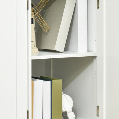 Modern Sideboard with Rubberwood Top, Buffet Cabinet with Storage - Living with Luxury