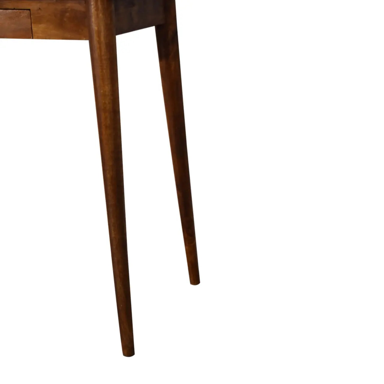 2 Drawer Chestnut Writing Desk | Solid Mango Wood for Home Office
