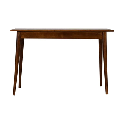 2 Drawer Chestnut Writing Desk | Solid Mango Wood for Home Office