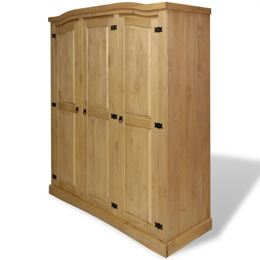 Wardrobe Mexican Pine Corona Range 3 Doors - Living with Luxury