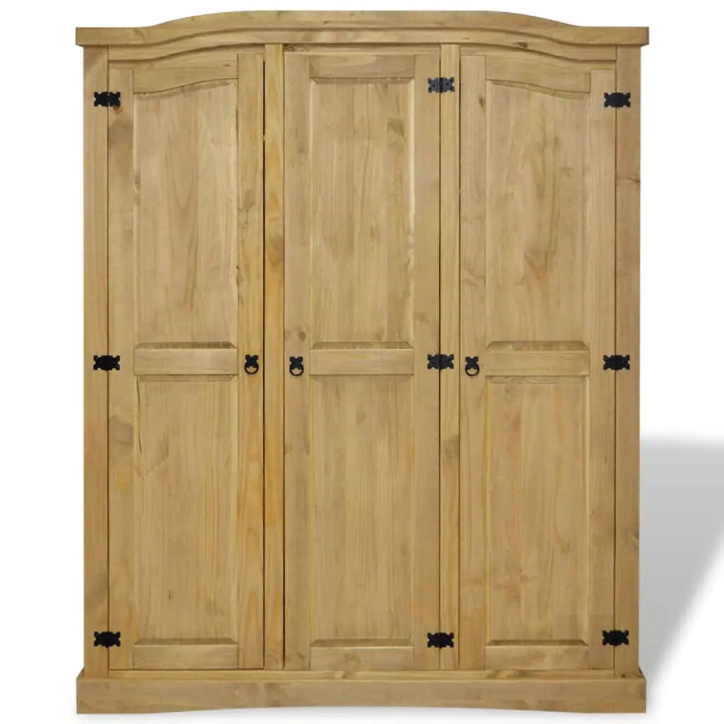 Wardrobe Mexican Pine Corona Range 3 Doors - Living with Luxury