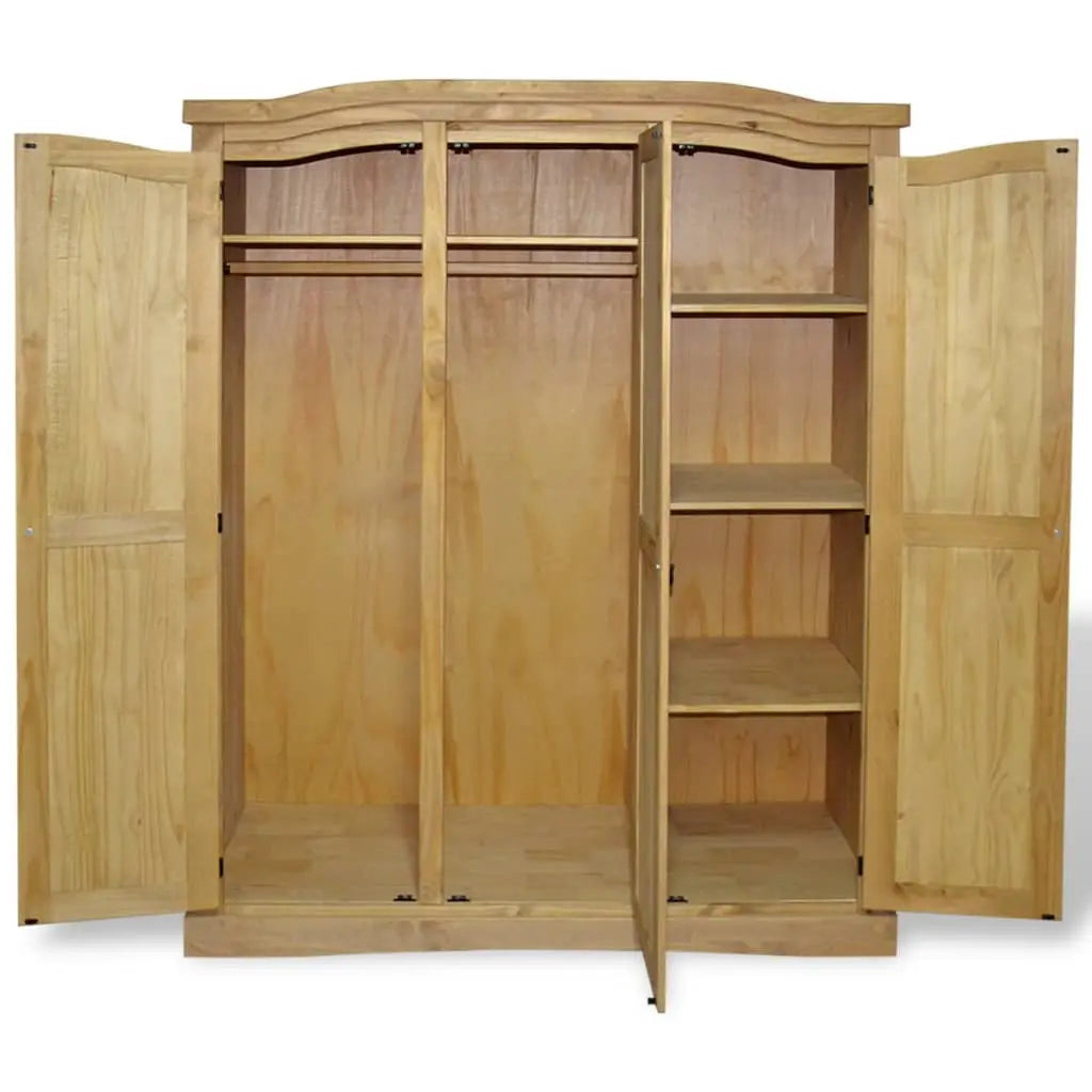 Wardrobe Mexican Pine Corona Range 3 Doors - Living with Luxury