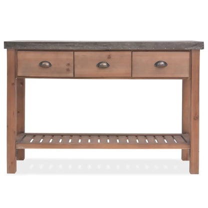 Console Table Solid Fir Wood - Living with Luxury