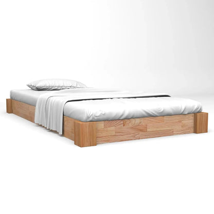 Bed Frame without Mattress Solid Oak Wood - Living with Luxury