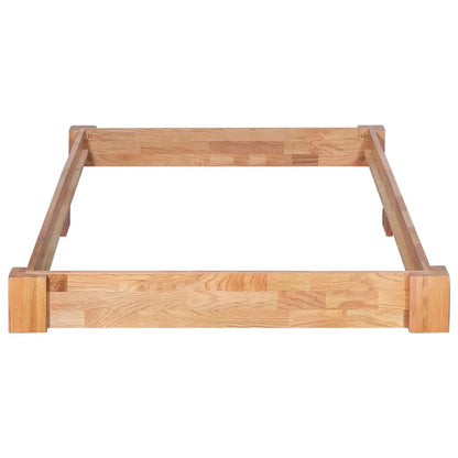 Bed Frame without Mattress Solid Oak Wood - Living with Luxury