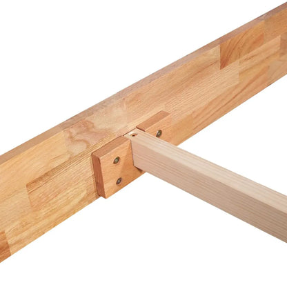 Bed Frame without Mattress Solid Oak Wood - Living with Luxury