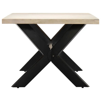 Dining Table White Solid Mango Wood - Living with Luxury