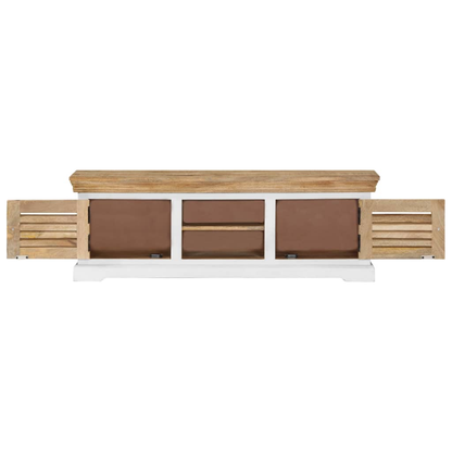 TV Cabinet Solid Mango Wood Living with Luxury