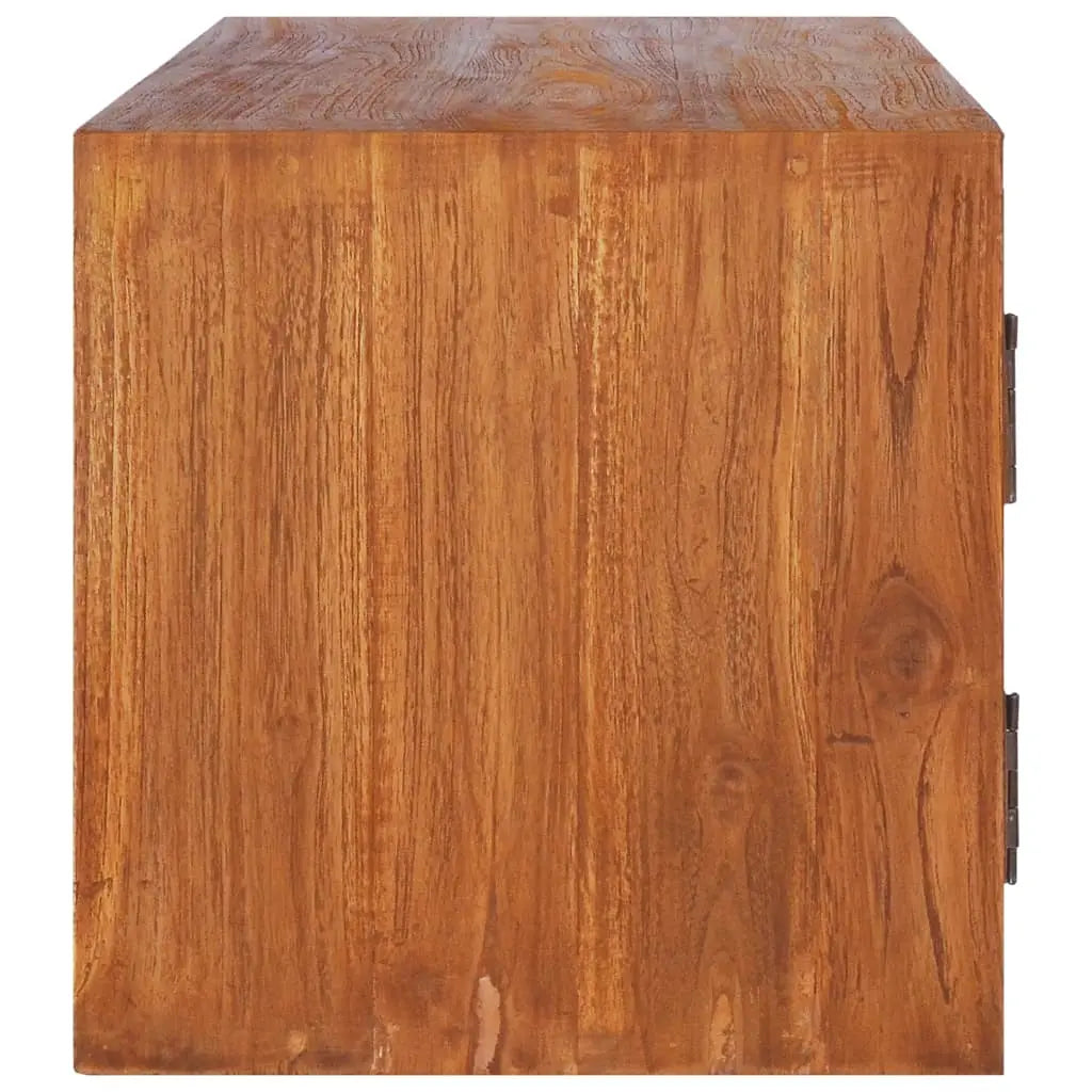 Wall-mounted TV Cabinet Solid Teak Wood - Living with Luxury