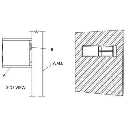 Wall-mounted TV Cabinet Solid Teak Wood - Living with Luxury