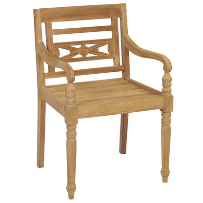 Batavia Chairs 4 pcs Solid Teak Wood - Living with Luxury