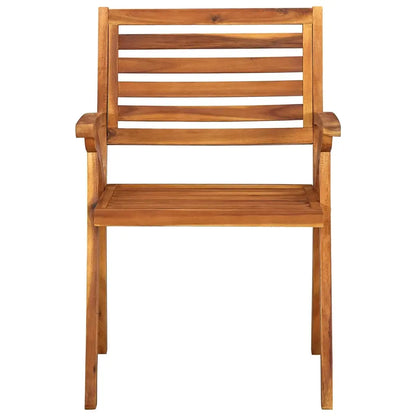 Garden Chairs 6 pcs Solid Acacia Wood - Living with Luxury