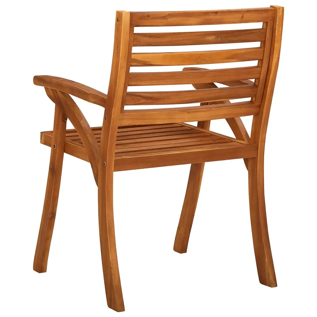 Garden Chairs 6 pcs Solid Acacia Wood - Living with Luxury