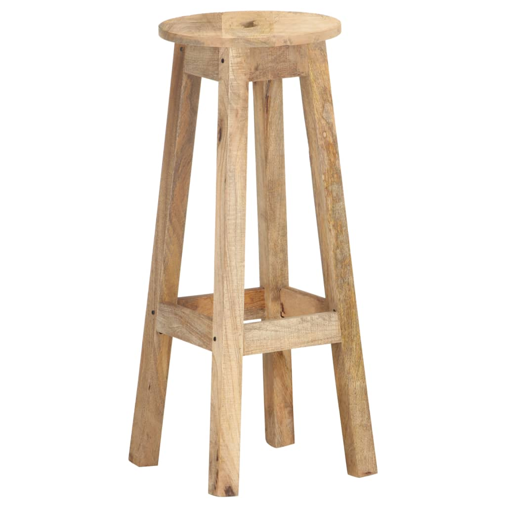 Bar Stools 2 pcs Solid Mango Wood Living with Luxury