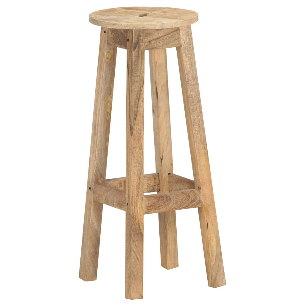 Bar Stools 2 pcs Solid Mango Wood Living with Luxury