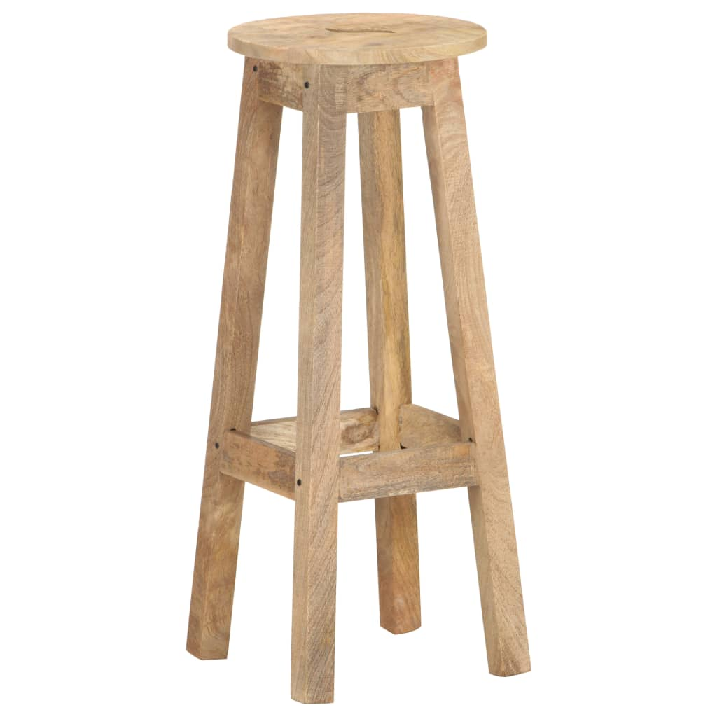 Bar Stools 2 pcs Solid Mango Wood Living with Luxury