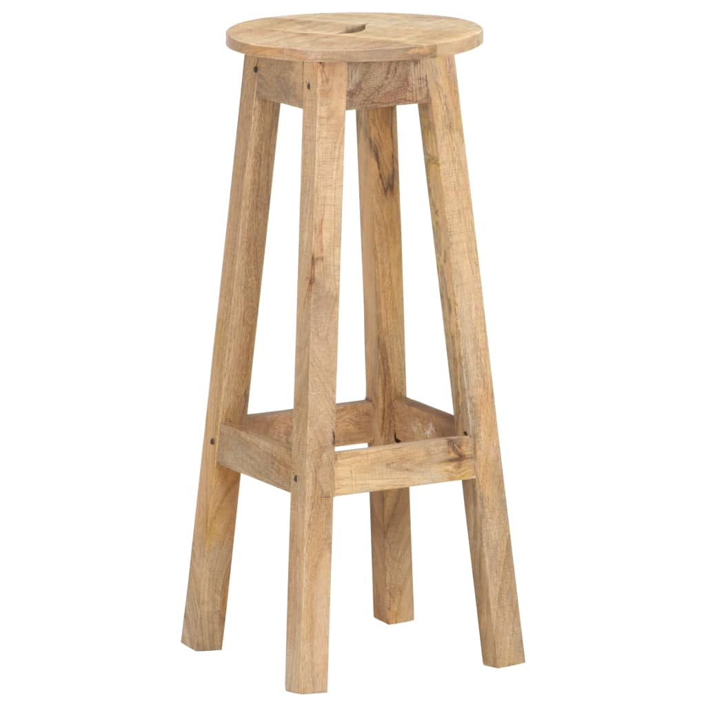 Bar Stools 2 pcs Solid Mango Wood Living with Luxury
