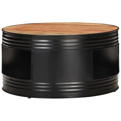Coffee Table Black Solid Acacia Wood - Living with Luxury