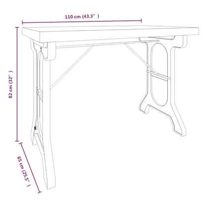 Dining Table Solid Wood Fir and Iron - Living with Luxury