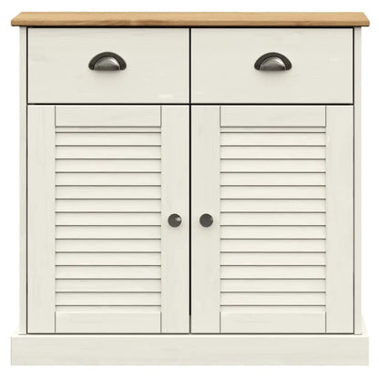 Sideboard with Drawers VIGO White Solid Wood Pine - Living with Luxury
