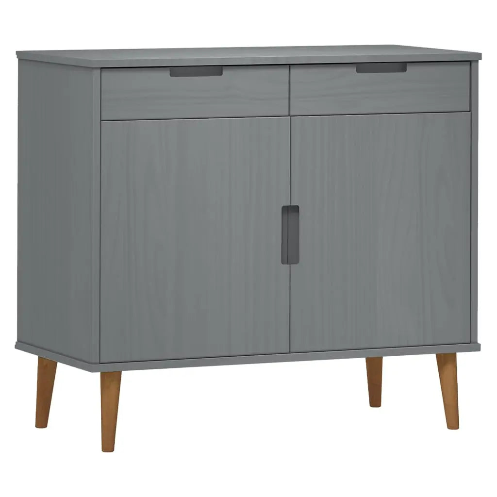 Sideboard MOLDE Grey Solid Wood Pine - Living with Luxury