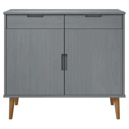 Sideboard MOLDE Grey Solid Wood Pine - Living with Luxury
