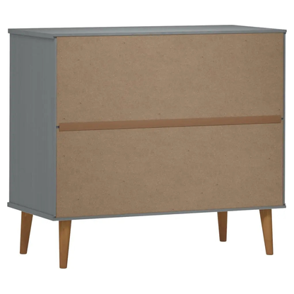 Sideboard MOLDE Grey Solid Wood Pine - Living with Luxury