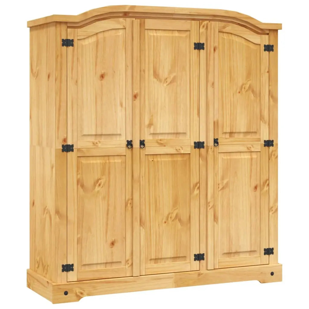 Wardrobe Mexican Pine Corona Range 3 Doors - Living with Luxury