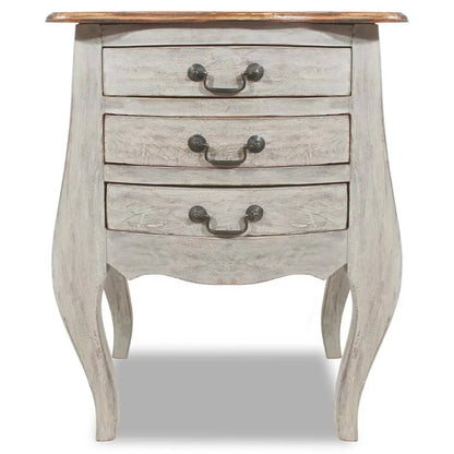 Bedside Cabinet Solid Mahogany Wood - Living with Luxury