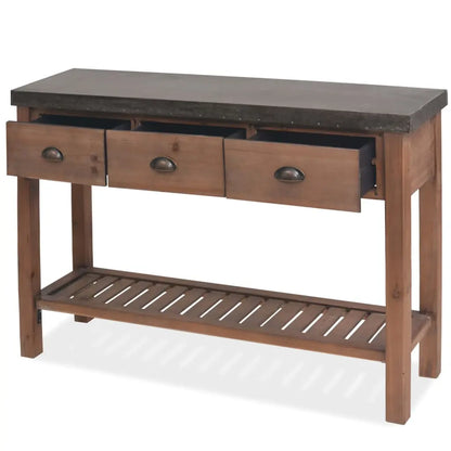 Console Table Solid Fir Wood - Living with Luxury