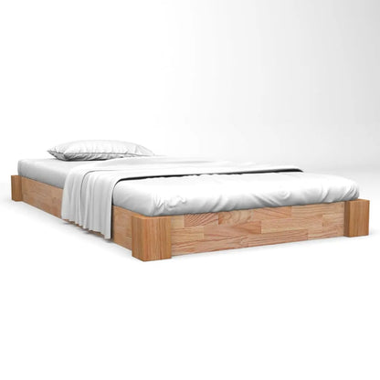 Bed Frame without Mattress Solid Oak Wood - Living with Luxury