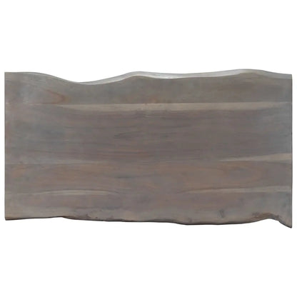 Coffee Table with Live Edges Grey Solid Acacia Wood - Living with Luxury